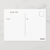 DINER DEELNAME BEDANKKAART BRIEFKAART (Achterkant)