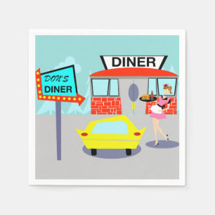 Diner Disposable Napkins uit 1950 Servet