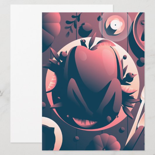 diner donkere Thanksgiving Kaart (Voorkant / Achterkant)