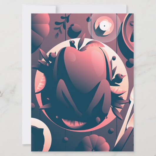 diner donkere Thanksgiving Kaart (Voorkant)