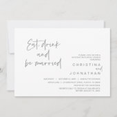 Diner, Eat Drink en getrouwd Kaart (Voorkant)