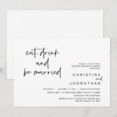 Diner, Eat Drink en getrouwd Kaart (Voorkant / Achterkant)