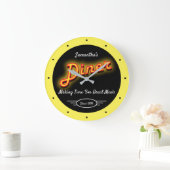 Diner Elke naam sinds de datum Faux Neon Yellow Bl Grote Klok (Huis)