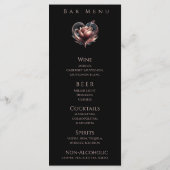 Diner en Bar Menu-Modern Roos met een hart Menu (Achterkant)