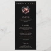 Diner en Bar Menu-Modern Roos met een hart Menu (Voorkant)