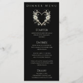 Diner en Bar Menu-Moderne bloemen met een hart Menu (Voorkant)