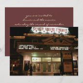 Diner en de film uitnodiging (Voorkant / Achterkant)