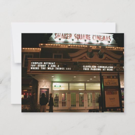 Diner en de films reactie Kaart (Voorkant)