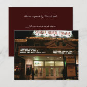 Diner en de films reactie Kaart (Voorkant / Achterkant)