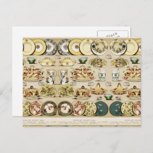  diner en dessert China Briefkaart (Voorkant / Achterkant)
