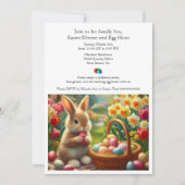 Diner en Egg Hunt Familie Pasen Uitnodiging (Voorkant)