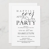 Diner en Feest na de Bruiloft 'Happily Ever After' Kaart (Voorkant / Achterkant)