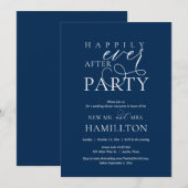 Diner en Feest na de Bruiloft 'Happily Ever After' Kaart (Voorkant / Achterkant)