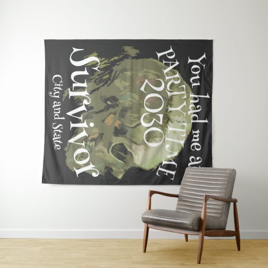 Diner Feestdag 2024 Cocktail Wijn Kaas Wandkleed (In Situ (horizontaal))