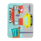 Diner Flexi Magnet uit 1950 Magneet (Verticaal)