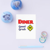Diner Good Grub Hamburger Restaurant Art Flyer (Enkel)
