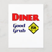 Diner Good Grub Hamburger Restaurant Art Flyer (Voorkant)