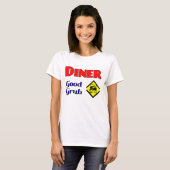 Diner Good Grub Hamburger Restaurant Art T-shirt (Voorkant volledig)