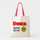 Diner Good Grub Hamburger Restaurant Art Tote Bag (Voorkant)