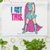 Diner. Ik heb dit. Blonde Comic Book Girl Hero Theedoek (Gevouwen)