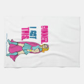 Diner. Ik heb dit. Blonde Comic Book Girl Hero Theedoek (Horizontaal)