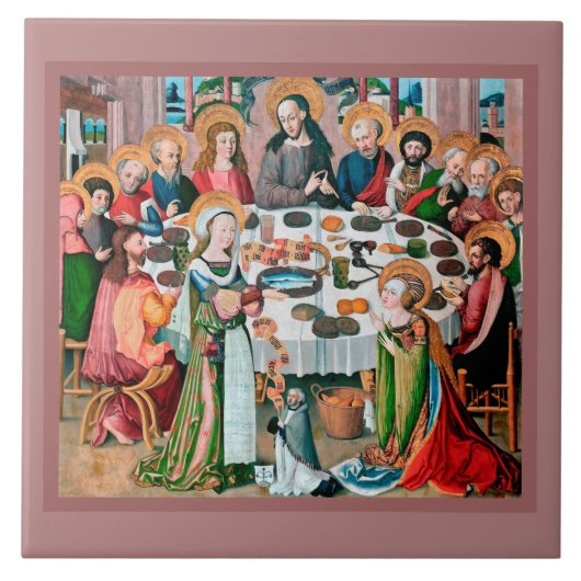 Diner in Bethanië (M 055) Tegeltje (Voorkant)