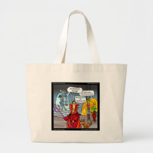 Diner in de hel Grappige cadeaus T-shirts Kaarten Grote Tote Bag