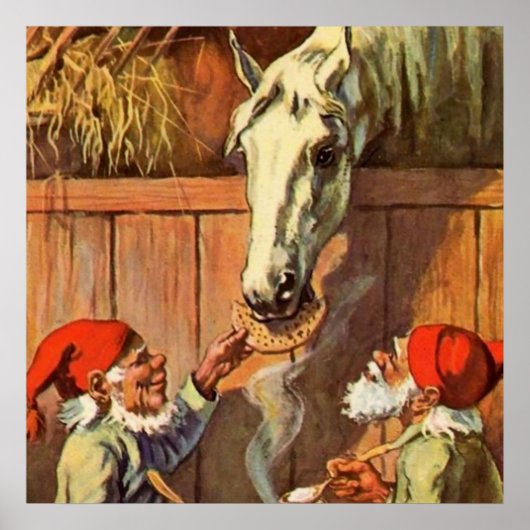 “Diner in de Stallen” door Jenny Nystrom Poster (Voorkant)