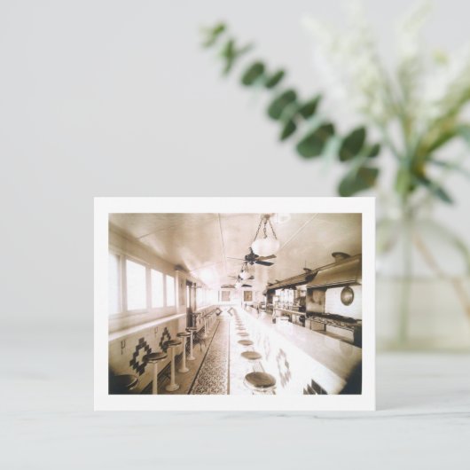 Diner Interior, 1920s Deco  Briefkaart (Staand voorkant)