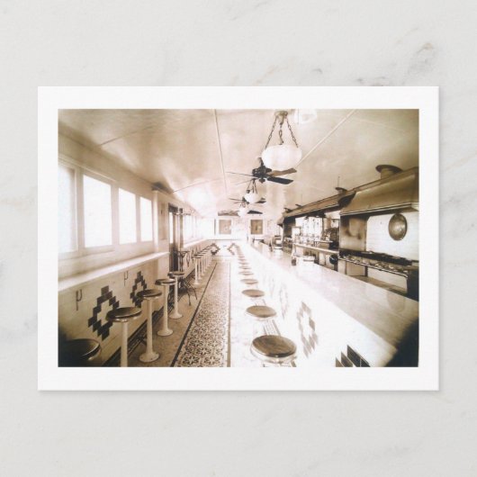 Diner Interior, 1920s Deco  Briefkaart (Voorkant)
