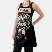 Diner is Overgooier - Gepersonaliseerd Wijn Cadeau Schort (Insitu)