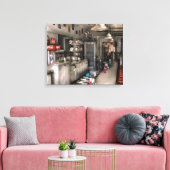 Diner - jaren 1950 - De Soda Fontein Canvas Afdruk (Insitu (Woonkamer))