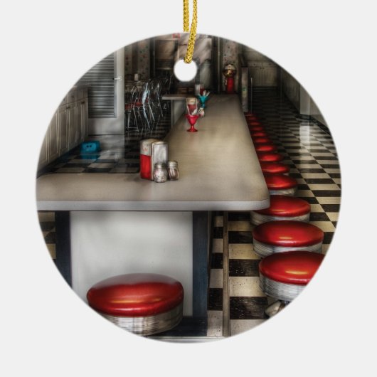 Diner - jaren '50 - De Ice Cream Parlor Keramisch Ornament (Voorkant)