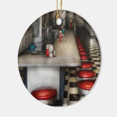 Diner - jaren '50 - De Ice Cream Parlor Keramisch Ornament (Links)
