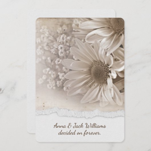 diner Jubileum nodigt daisy design uit Kaart (Voorkant / Achterkant)