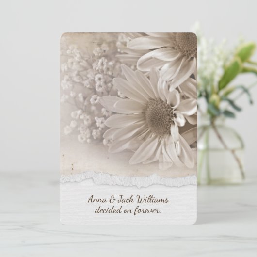 diner Jubileum nodigt daisy design uit Kaart (Staand voorkant)