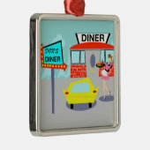 Diner Kerstsieraad 1950 Metalen Ornament (Rechts)