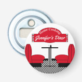 Diner Kitchen Restaurant Kitchen Grill Chef Baker Button Flesopener (Voorkant)