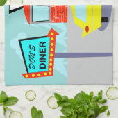 Diner Kitchen Towel uit 1950 Theedoek (Gevouwen)
