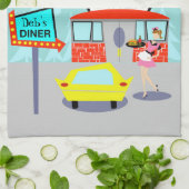 Diner Kitchen Towel uit 1950 Theedoek (Gevouwen)
