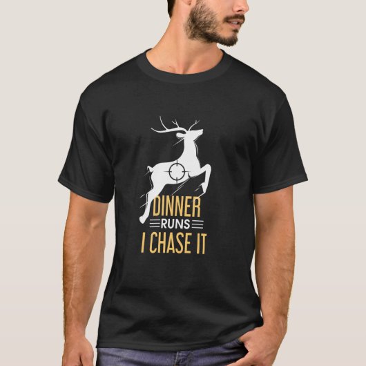 Diner loopt ik achteraan t-shirt (Voorkant)