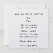 Diner / Lunch / Brunch Uitnodiging (Achterkant)