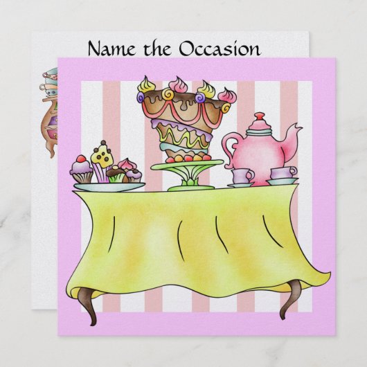 Diner / lunch / thee - SRF Kaart (Voorkant / Achterkant)