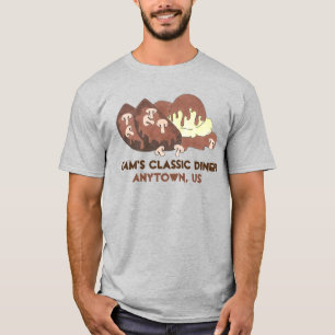 Diner Meatloaf Food Gepersonaliseerd Restaurantsta T-shirt
