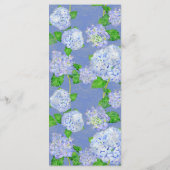 Diner Menu Blauw Hydrangea Kant Floral Formal (Achterkant)