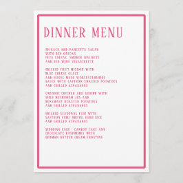 Diner Menu Eenvoudig Modern Bold Hexagon Geometris