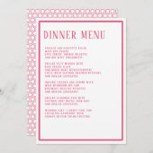Diner Menu Eenvoudig Modern Bold Hexagon Geometris (Voorkant / Achterkant)