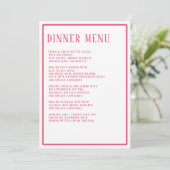 Diner Menu Eenvoudig Modern Bold Hexagon Geometris (Staand voorkant)