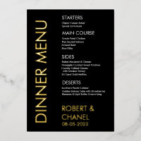 Diner Menu Folie Uitnodiging