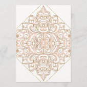 Diner Menu Formele Elegante Lace Scroll Swirl (Achterkant)